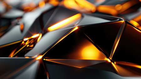 Geometric gold metal texture shines with luxury and modernity, Ai Generated.の素材