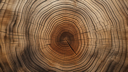 Explore the natural allure of a textured wooden cut surface. Ai Generatedの素材