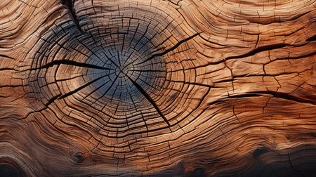 Explore the natural allure of a textured wooden cut surface. Ai Generatedの素材