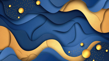 Modern and luxurious blue background for contemporary wallpapers, Ai Generated.の素材