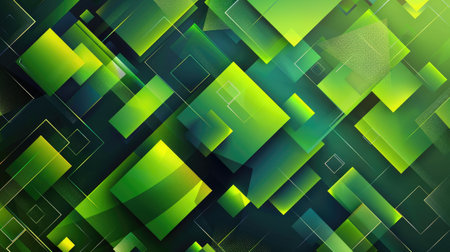 Neon accents adorn an abstract geometric background, Ai Generated.の素材