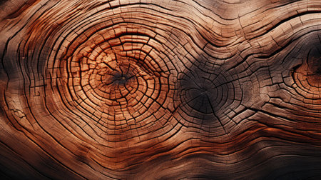 Explore the natural allure of a textured wooden cut surface. Ai Generatedの素材