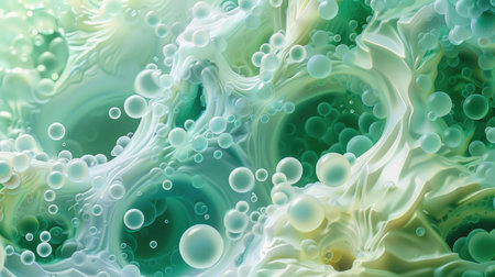 Vibrant organic green backdrop with abstract elements, Ai Generated.の素材