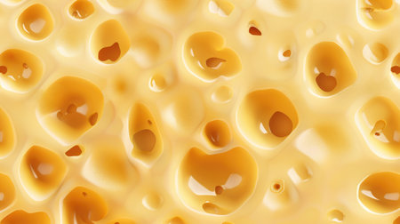 Golden cheese pattern panorama evokes luxury and indulgence, Ai Generated.の素材