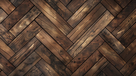 Enhance your design with a wood tile flooring illustration, perfect for backgrounds, Ai Generated.の素材
