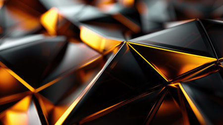 Geometric gold metal texture shines with luxury and modernity, Ai Generated.の素材