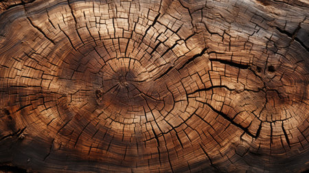 Explore the natural allure of a textured wooden cut surface. Ai Generatedの素材