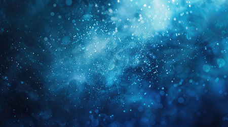 Serene blue backdrop embellished with shimmering water droplets, Ai Generated.の素材
