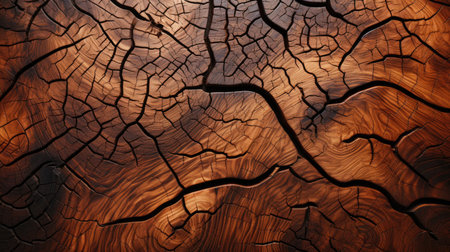 Explore the natural allure of a textured wooden cut surface. Ai Generatedの素材