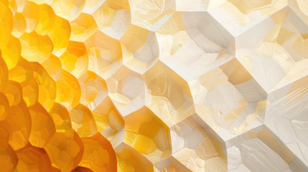 Symmetric exagon pattern in a side-by-side arrangement, Ai Generated.の素材