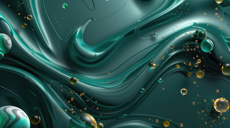Vibrant organic green backdrop with abstract elements, Ai Generated.の素材