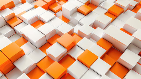 Experience an abstract 3D square background with a modern twist. Ai Generated.の素材