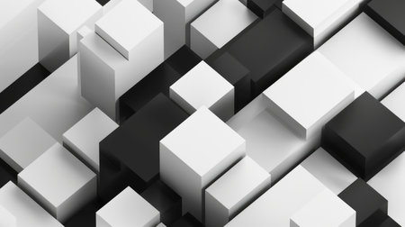 Experience an abstract 3D square background with a modern twist. Ai Generated.の素材