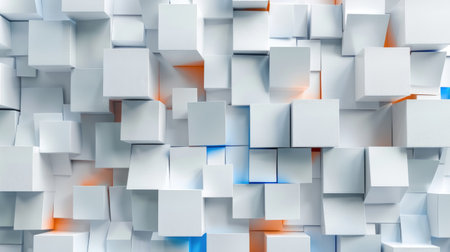 Experience an abstract 3D square background with a modern twist. Ai Generated.の素材