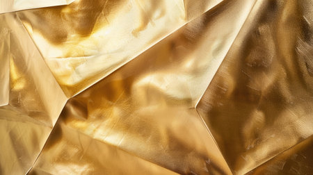 Geometric gold metal texture shines with luxury and modernity, Ai Generated.の素材