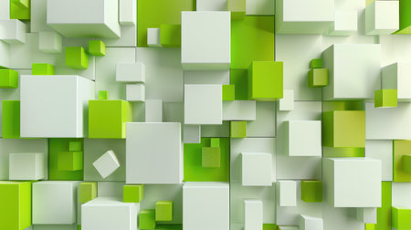 Experience an abstract 3D square background with a modern twist. Ai Generated.の素材