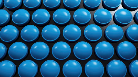 Modern design featuring a blue construction plate with stylish black circles. Ai Generated.の素材