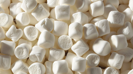 A whimsical backdrop featuring an abundance of white and generic marshmallows. Ai Generated.の素材