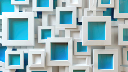 Experience an abstract 3D square background with a modern twist. Ai Generated.の素材