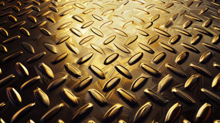 Geometric gold metal texture shines with luxury and modernity, Ai Generated.の素材