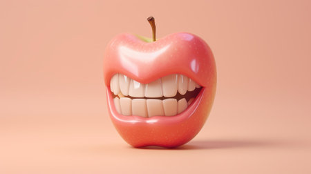 This playful icon showcases an apple with wings, symbolizing fun, energy, and a lighthearted approach to branding.の素材