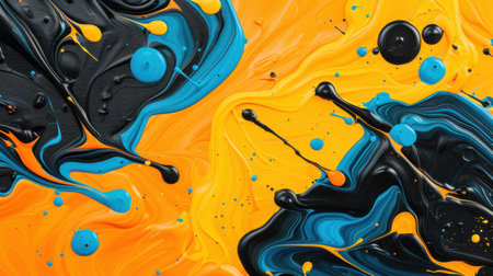 Bright, chaotic brushstrokes of red, black, and more on a white canvas offer a stunning blend of creativity and expression.の素材