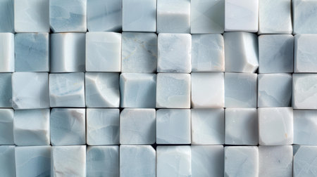 Enhance your space with a vibrant geometric pattern of gray and white mosaic marble wall tile, ideal for any design theme.の素材