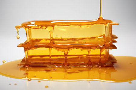 Taste the purity in every drop of honey, harvested from our vibrant beehive nestled in natures clean, peaceful backdrop.の素材