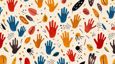 Explore this abstract seamless pattern, bringing an artistic touch to any design. Ideal for modern prints and crafts.の素材