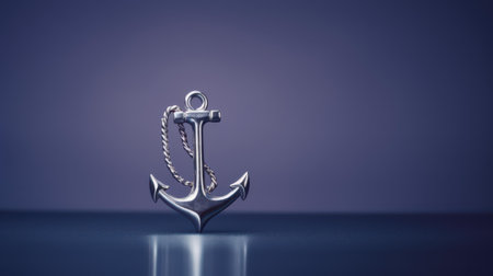This isolated sailing boat anchor highlights its rugged design, essential for safe mooring on any voyage.の素材