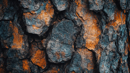 Closeup of tree bark reveals stunning textures, highlighting natures beauty with a clean and simple background.の素材