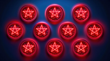 Dive into the eerie world of occult symbols with a bloody style in this exclusive magic circle collectionの素材