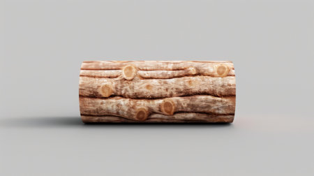 A beautiful isolated wooden stub log that adds charm and a natural feel to any space, ideal for creative design ideas.の素材