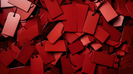 Capture attention with bold red blank paper scraps. These versatile pieces are ideal for making striking labels and bannersの素材