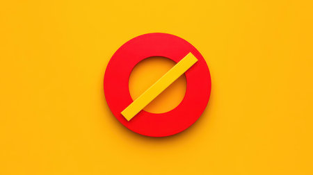 This 2D image features a striking warning sign with the message Do NOT intervene, set on a minimalistic background.の素材