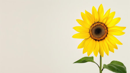 This old botanical illustration captures the beauty of a sunflower, highlighting its bright petals on a clean, white canvas.の素材
