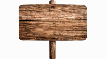 This blank wooden sign is ideal for mockups, allowing you to showcase your graphics in a natural, rustic setting with flexibility.の素材