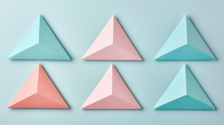 This unique design showcases a mix of sharp geometric shapes and colors, making it a standout choice for techfocused content or decor.の素材