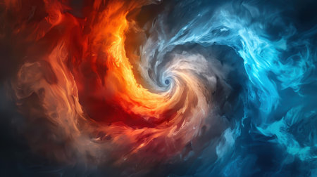 Experience the mesmerizing power of a wormhole in outer space, with an eye tornado drawing in cosmic elements.の素材