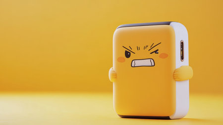 Recharge with style using this power bank, featuring a fierce cartoon character, perfect for onthego charging and playful vibesの素材