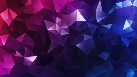 Captivating deep purple polygonal backdrop offers a stylish and clean look perfect for digital and print media.の素材