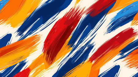 Embrace creativity with this trendy vector pattern featuring colorful brush strokes, ideal for digital and print art.の素材