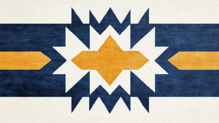 This illustrated rug texture showcases a blend of rich hues, adding a touch of ethnic charm to your decor in a clean design.の素材