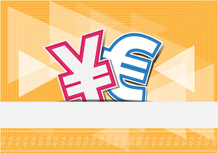 currency exchange yuan yen euroのイラスト素材
