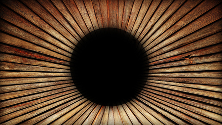 tunnel wood texture backgroundの写真素材