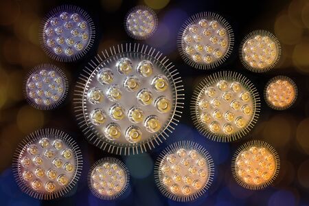 LED light bulb on a black backgroundの写真素材