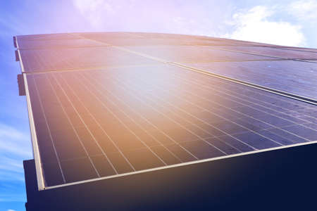 solar panels for electrical energy production.