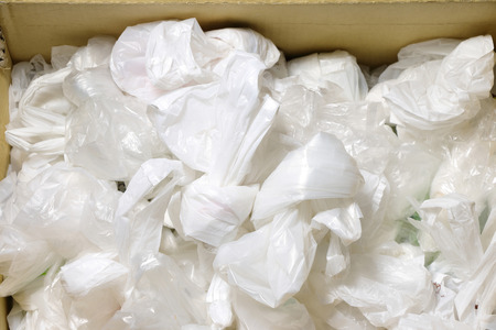 disposable plastic bags.の写真素材