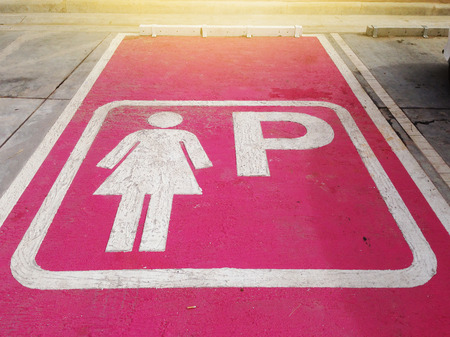 Signs symbols parking for women.の写真素材