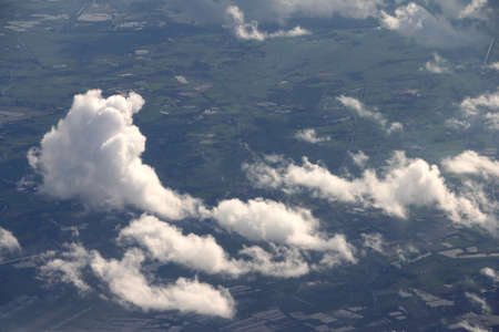 clouds, view from airplane window